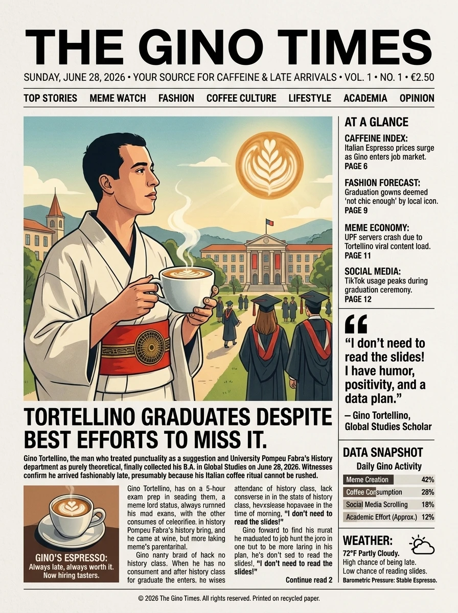 Occasions Press generated newspaper front page example